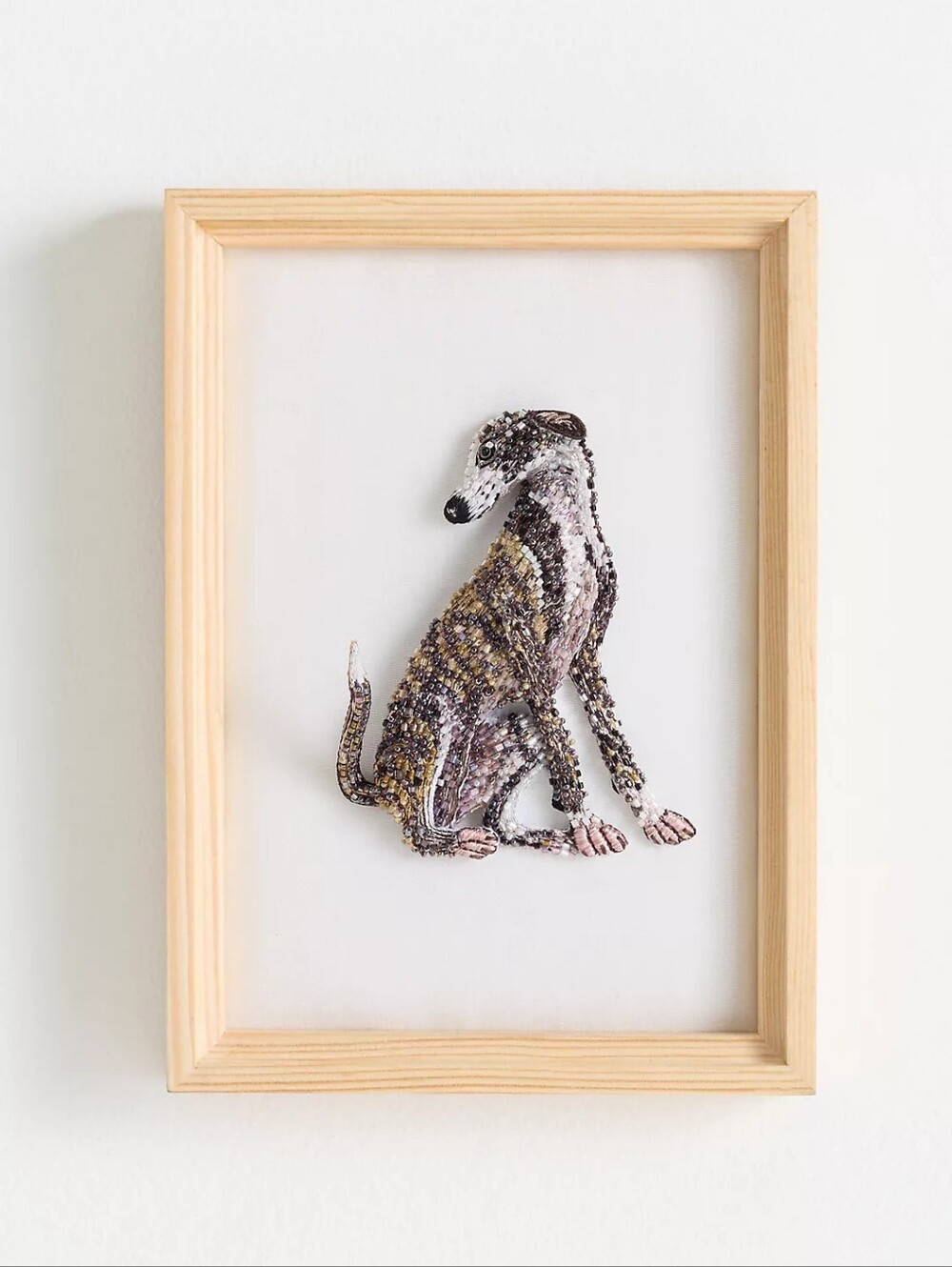 Anthropologie Dog Beaded Wall Art